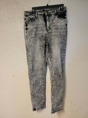 SHEIN Women’s Black Wash Skinny Jeans Size L Stretch Denim Casual
